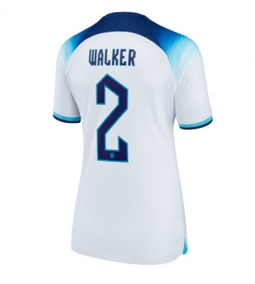 England Kyle Walker #2 Replica Home Stadium Shirt for Women World Cup 2022 Short Sleeve